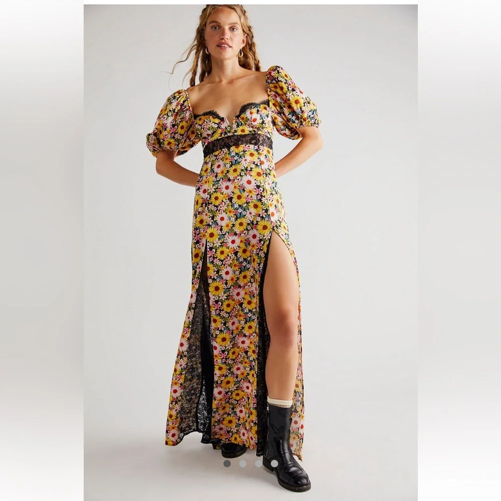 NWT For Love and Lemons Sylvia Maxi Dress - Picture 5 of 6